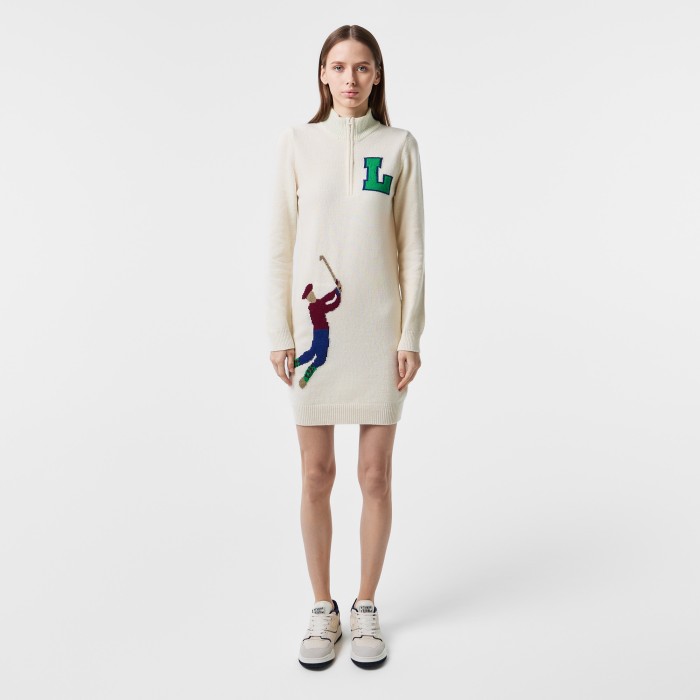 платье женское платье lacoste с высоким воротом на молнии EF242929B фотография