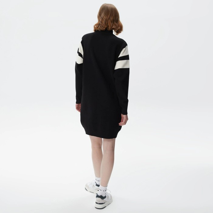 платье женское платье lacoste свободного кроя с длинными рукавами от бренда lacoste вид слева