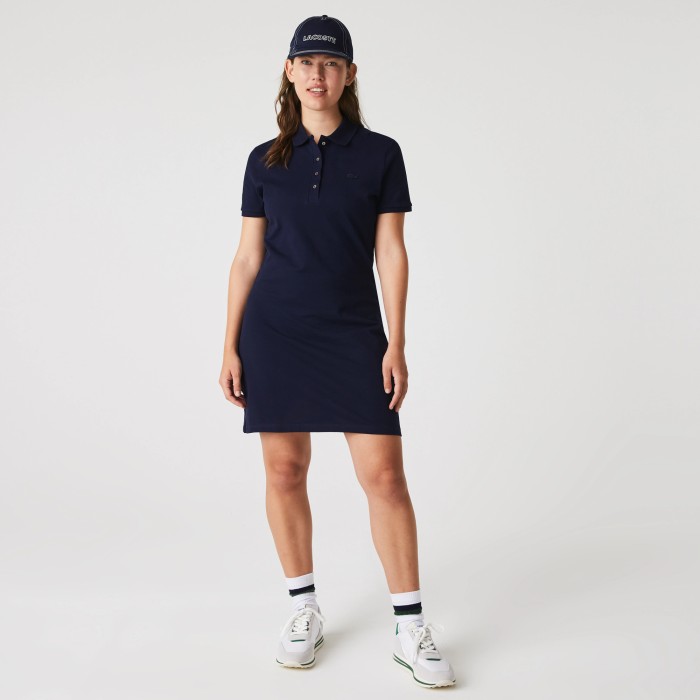 платье женское платье-поло lacoste приталенного кроя из проверенных материалов спереди