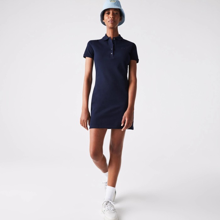 платье женское платье-поло lacoste приталенного кроя универсального стиля с лицевой стороны