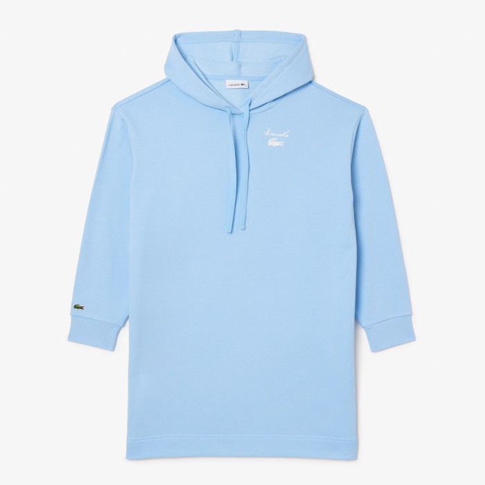 платье женское платье-толстовка lacoste с флисом - качественный продукт вид сбоку