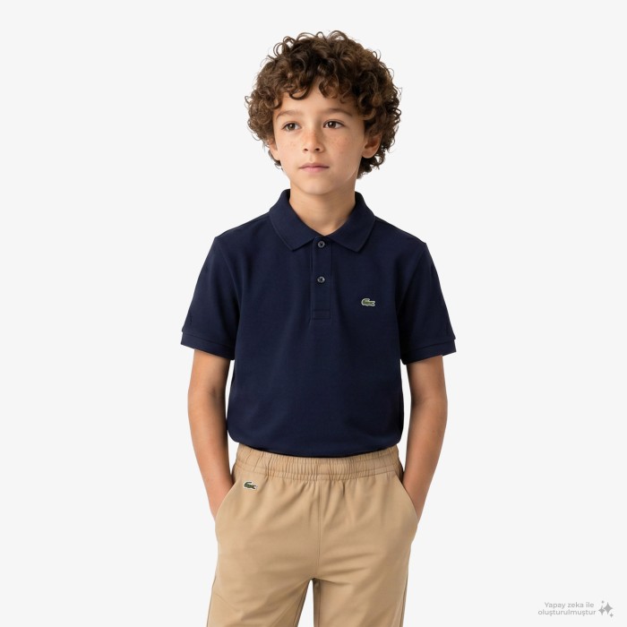 поло детское хлопковое поло lacoste PJ1463UGW фотография