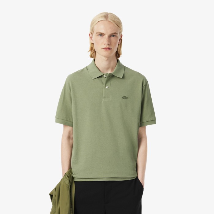 поло мужская рубашка-поло lacoste свободного кроя из плотного хлопка PH7757S86 фотография