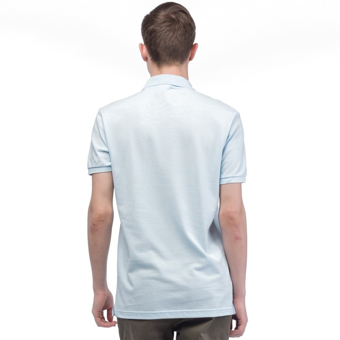 поло мужское поло lacoste l.12.12 приталенного кроя от бренда lacoste вид слева