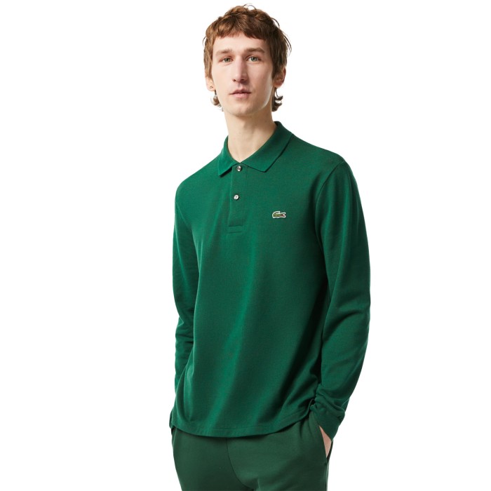 поло мужское поло lacoste l.12.21 классического кроя с длинным рукавом L1312132 фотография