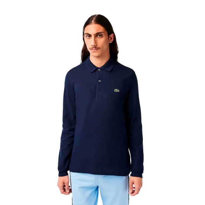 поло мужское поло lacoste l.12.21 классического кроя с длинным рукавом L1312166 фотография