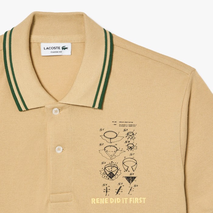 поло мужское поло lacoste original l.12.12 из органического хлопка - качественный продукт вид сбоку