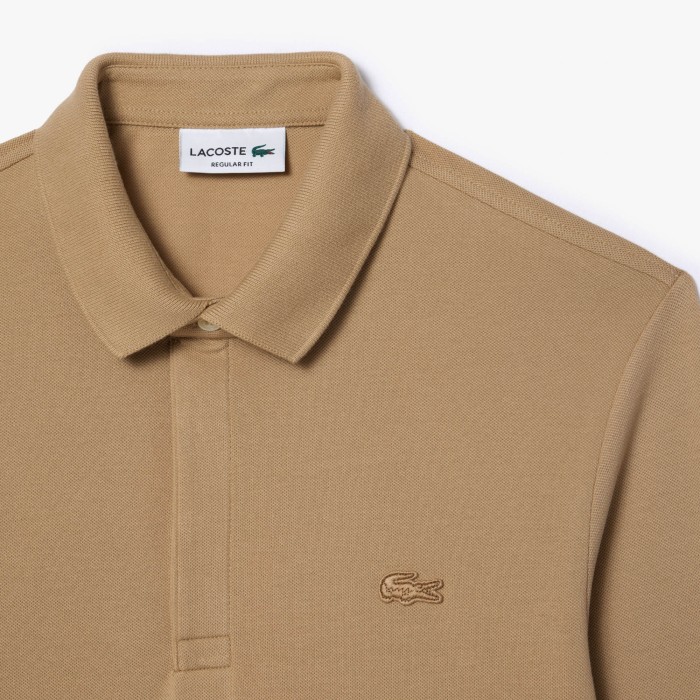 поло мужское поло lacoste с длинными рукавами на сезон этого года фотография