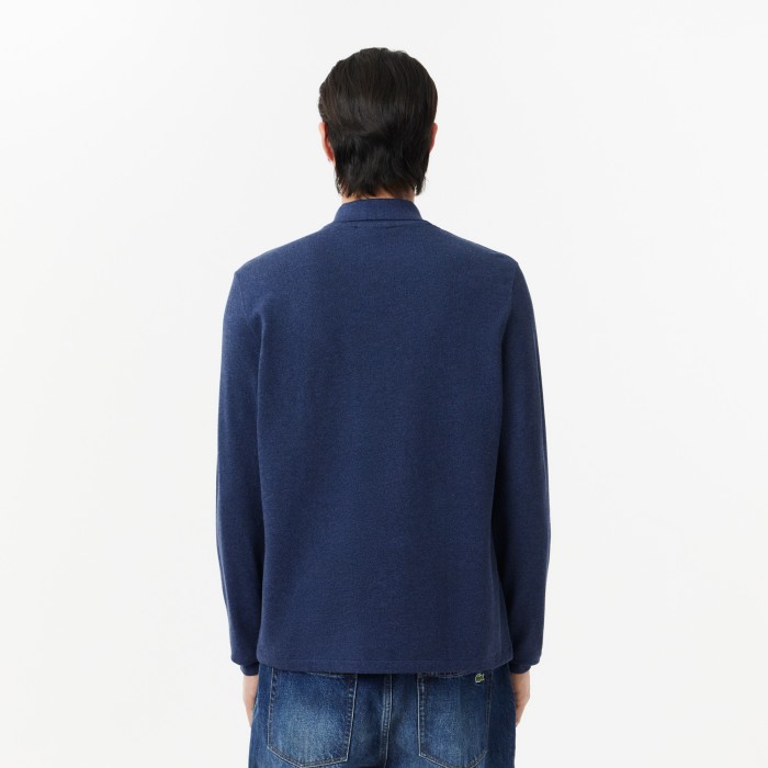 поло мужскоемужское поло lacoste из хлопка от бренда lacoste вид слева