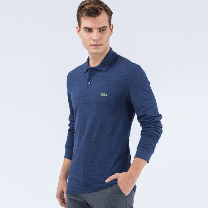 поло мужскоемужское поло lacoste из хлопка из хлопка спереди