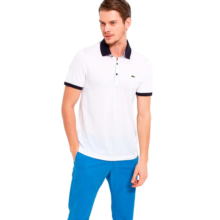поло polo от бренда lacoste вид слева