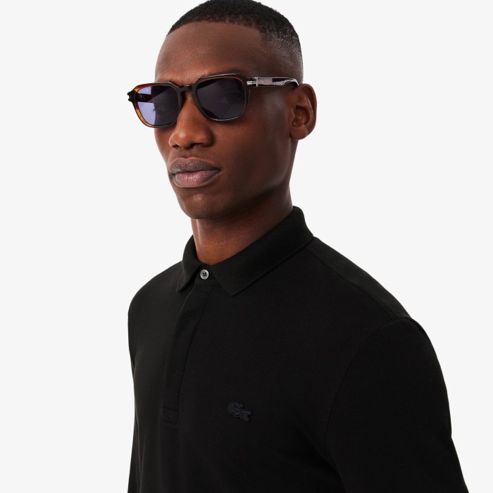 поло polo от бренда lacoste вид слева
