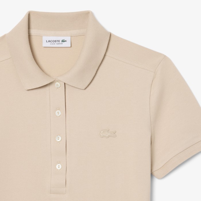 поло женская рубашка-поло lacoste l.12.d - качественный продукт вид сбоку