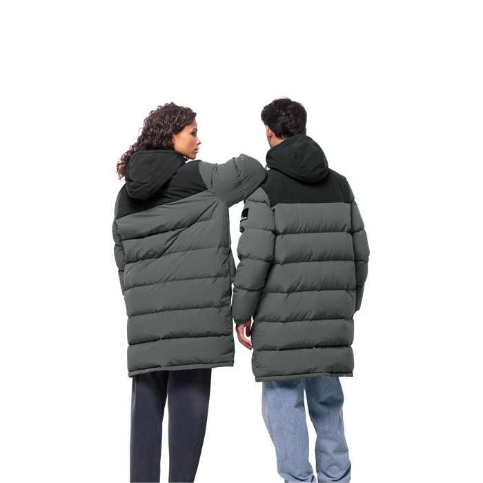 пуховик dellbrueck long jkt от бренда jack wolfskin вид слева