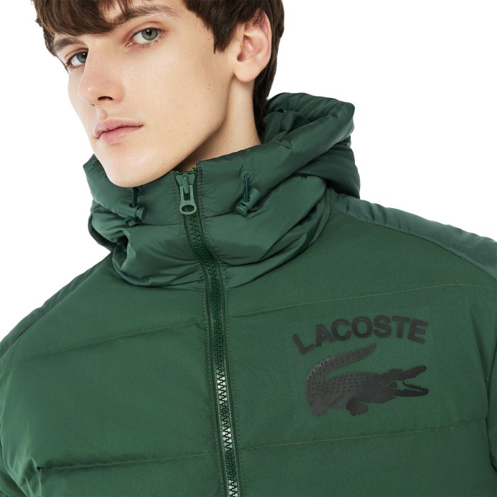 пуховик мужская утепленная куртка lacoste с капюшоном по цене 47236 руб вид справа