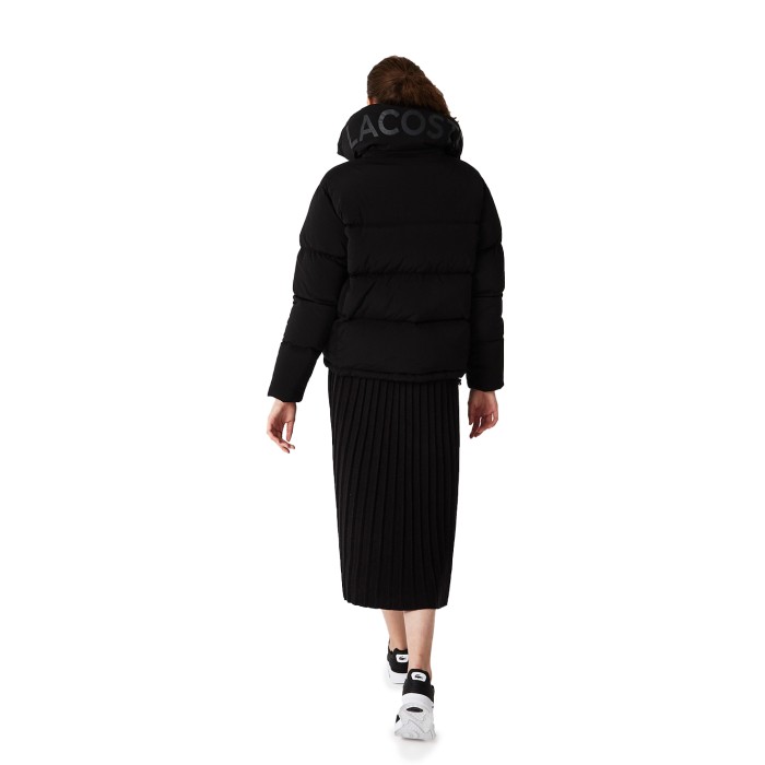 пуховик quilted puffer от бренда lacoste вид слева