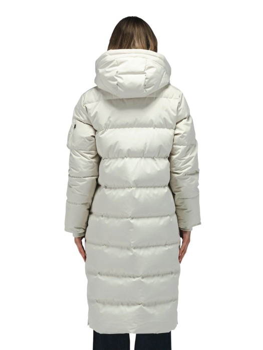 пуховик sierra long puffer от бренда alpha industries вид слева