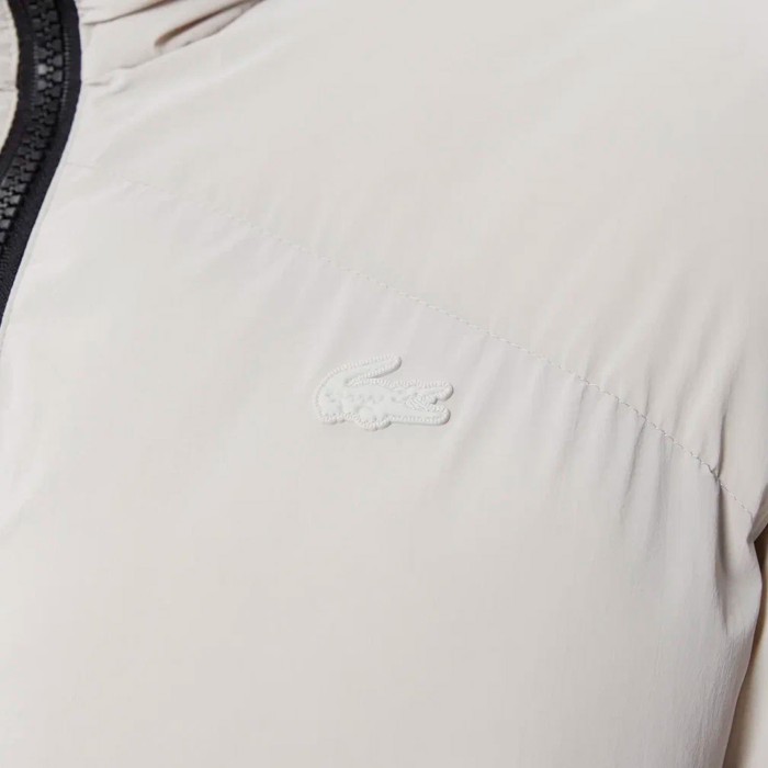 пуховик женская куртка lacoste с боковыми молниями - качественный продукт вид сбоку