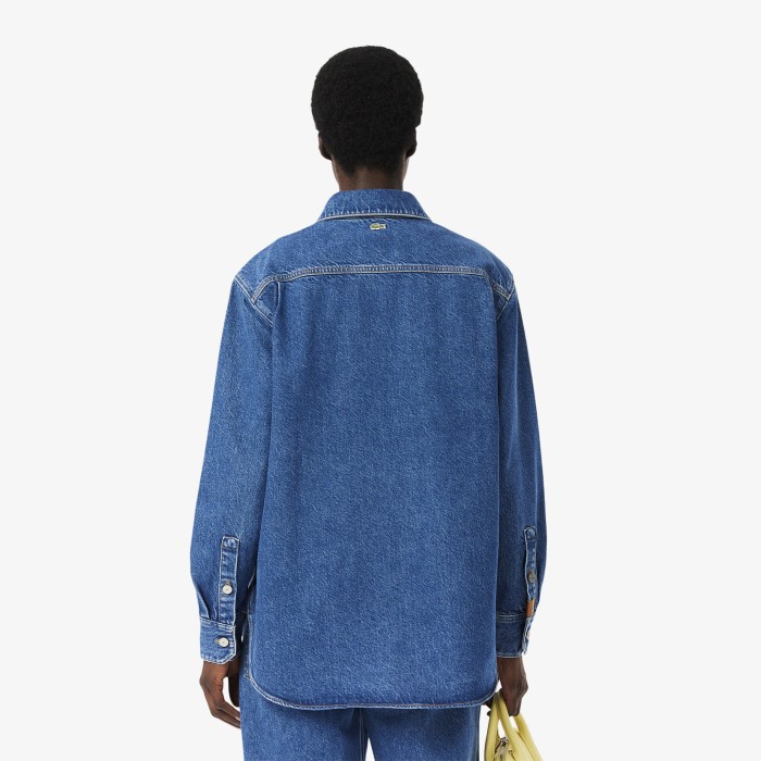 рубашка denim jacket от бренда lacoste вид слева