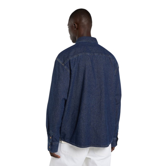 рубашка lightweight denim shirt ls от бренда dickies вид слева