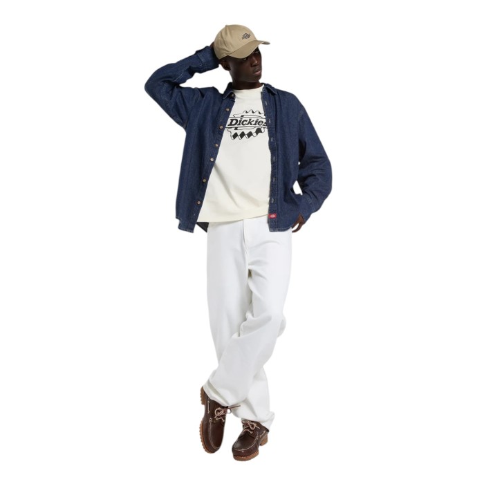 рубашка lightweight denim shirt ls из америки вид сбоку