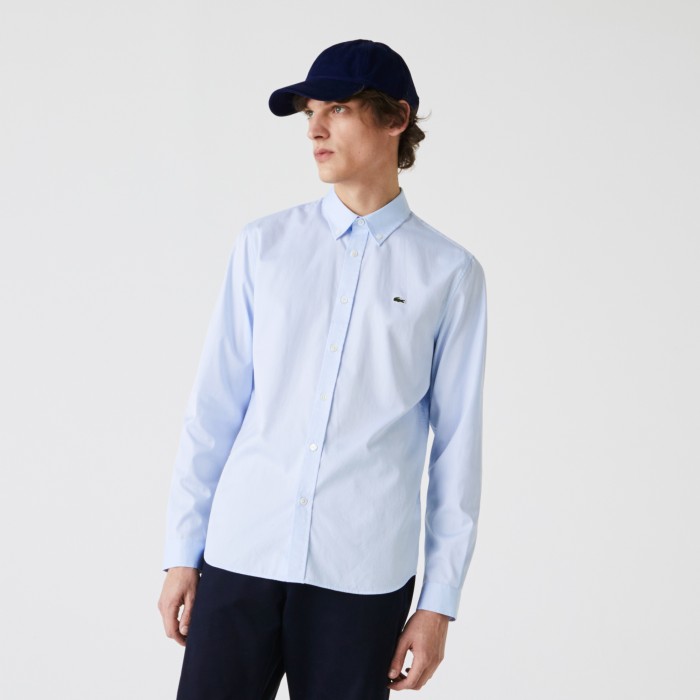 рубашка мужская хлопковая рубашка lacoste универсального стиля с лицевой стороны