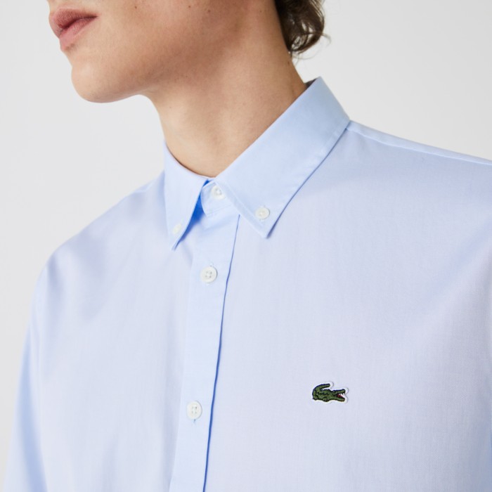 рубашка мужская хлопковая рубашка lacoste на сезон этого года фотография