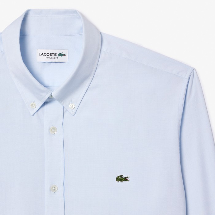 рубашка мужская хлопковая рубашка lacoste вид сбоку