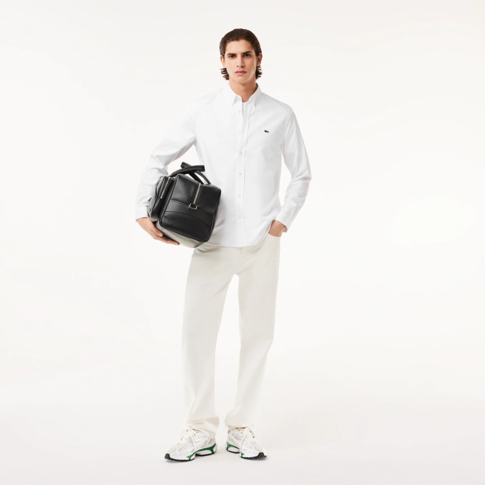 рубашка мужская хлопковая рубашка lacoste из проверенных материалов спереди