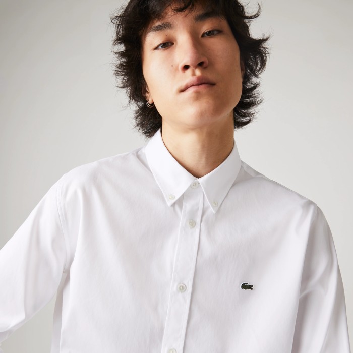 рубашка мужская хлопковая рубашка lacoste вид слева