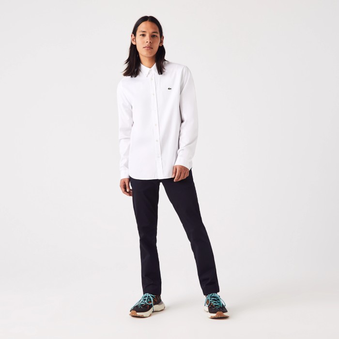 рубашка мужская хлопковая рубашка lacoste спереди