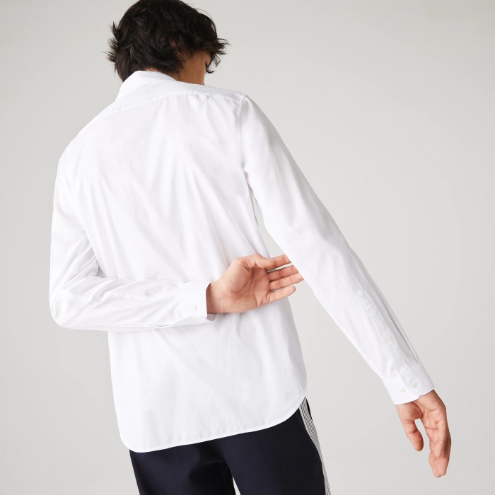 рубашка мужская хлопковая рубашка lacoste с лицевой стороны