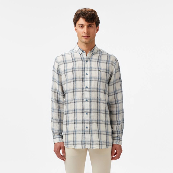 рубашка мужская рубашка lacoste из льна CH0519C7Z фотография