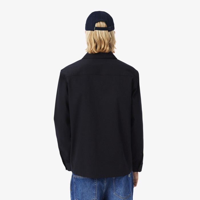 рубашка мужская рубашка lacoste  overshirt fit от бренда lacoste вид слева