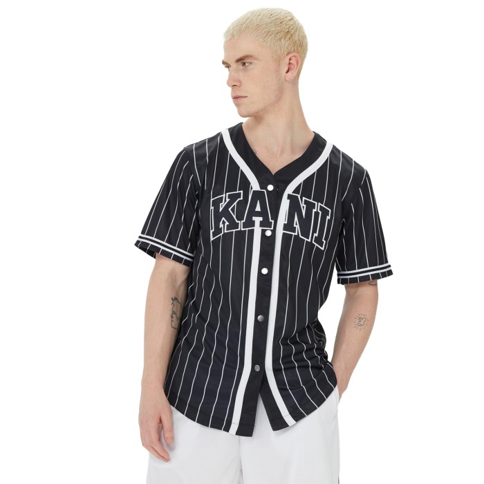 рубашка serif pinstripe baseball shirt KKKM2211151R00 фотография
