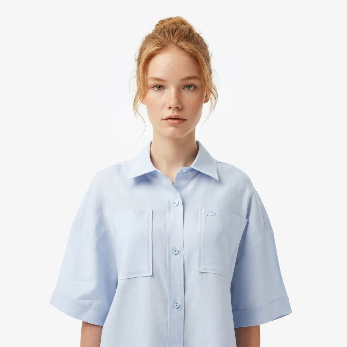 рубашка shirt от бренда lacoste вид слева