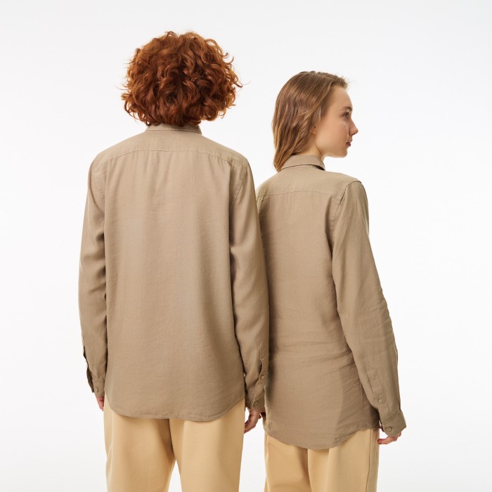 рубашка shirt от бренда lacoste вид слева