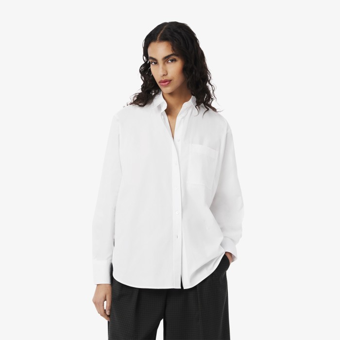 рубашка женская рубашка lacoste из хлопка CF0215001 фотография