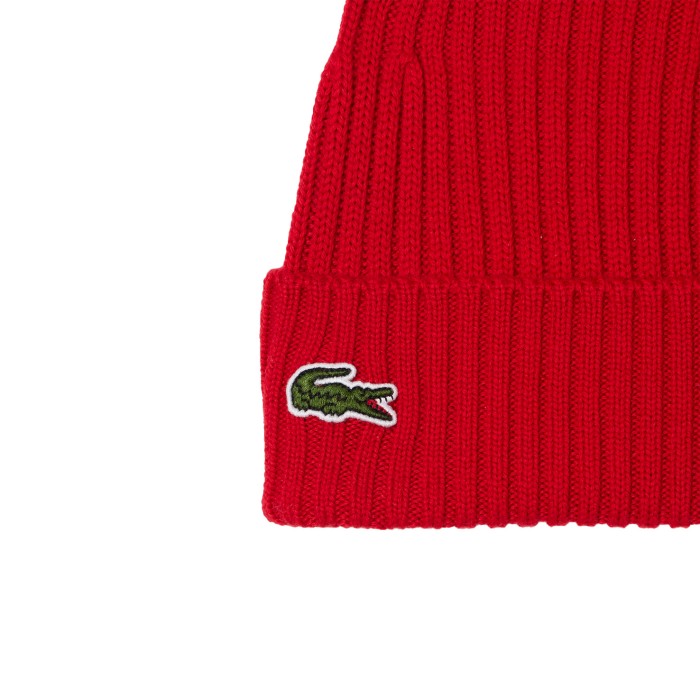 шапка classic wool от бренда lacoste вид слева