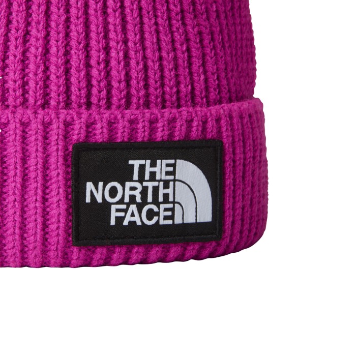 шапка logo box cuffed beanie от бренда the north face вид слева