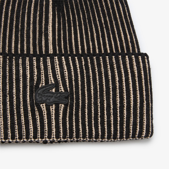 шапка вязаная шапка lacoste классического кроя от бренда lacoste вид слева