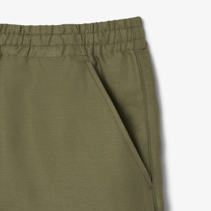 шорты мужские шорты lacoste из смеси льна и вискозы из льна спереди