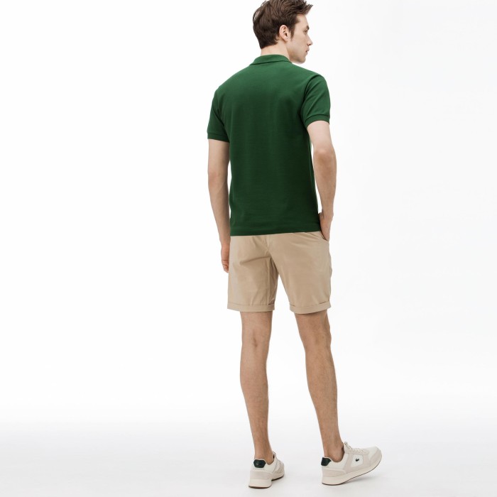 шорты мужские шорты lacoste приталенного кроя от бренда lacoste вид слева