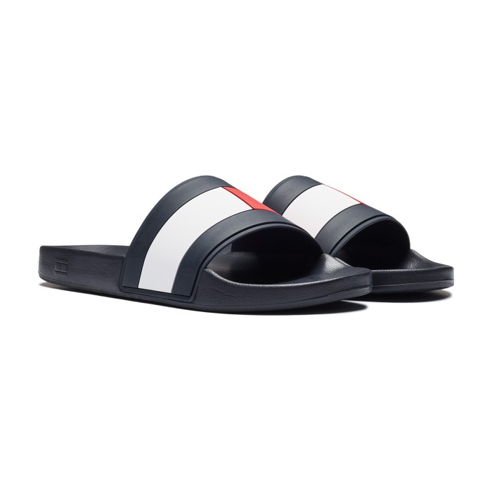 сланцы rubber th flag pool от бренда tommy hilfiger вид слева