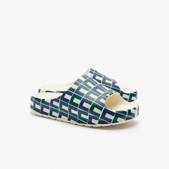 сланцы serve slide 2.0 от бренда lacoste вид слева