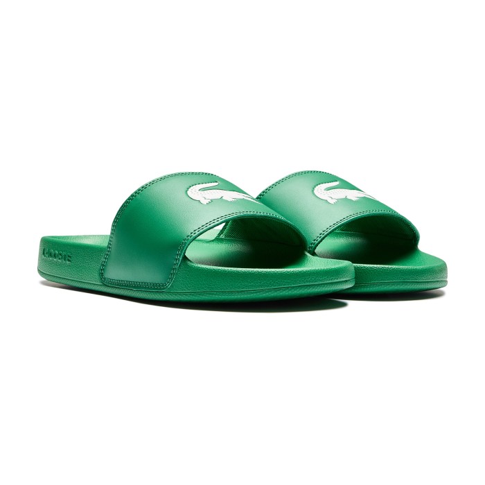 сланцы serve slide от бренда lacoste вид слева