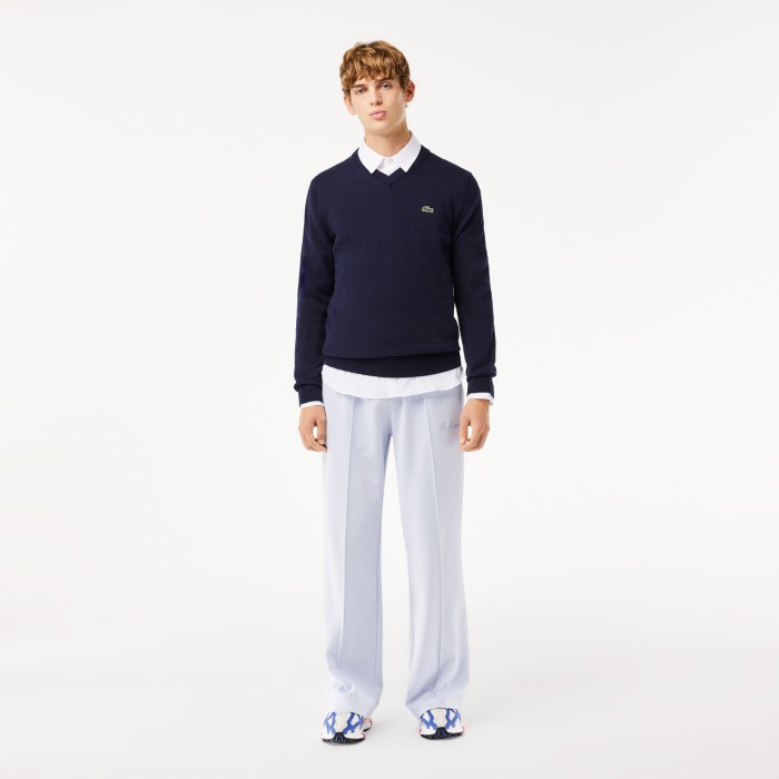 свитер мужской хлопковой свитер lacoste с v-образным вырезом по цене 17990 руб вид справа