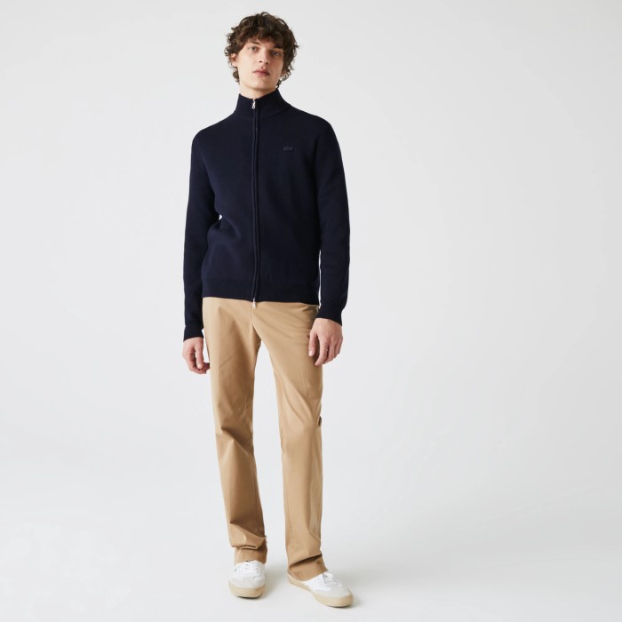 свитер мужской шерстяной свитер lacoste на молнии AH1955166 фотография