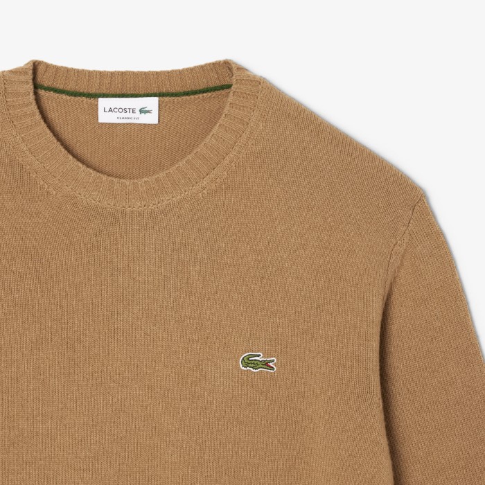 свитер мужской шерстяной свитер lacoste - качественный продукт вид сбоку