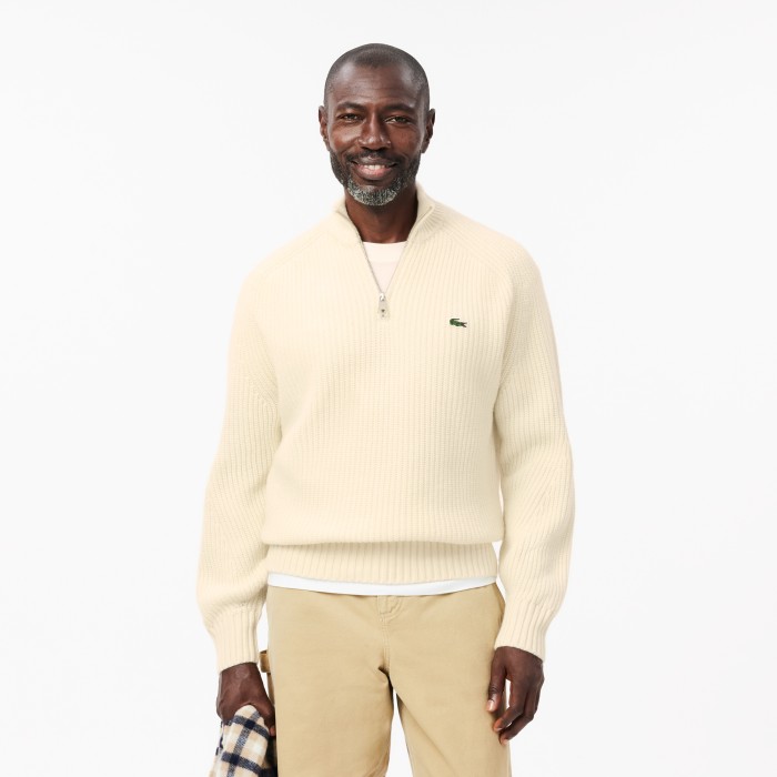 свитер мужской свитер lacoste из овечьей шерсти на молнии AH3134XFJ фотография